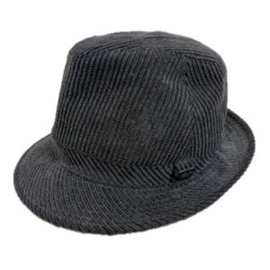 Baileys of Hollywood Corduroy Fedora Trilby Hat Dark Grey Cap Mens Size M